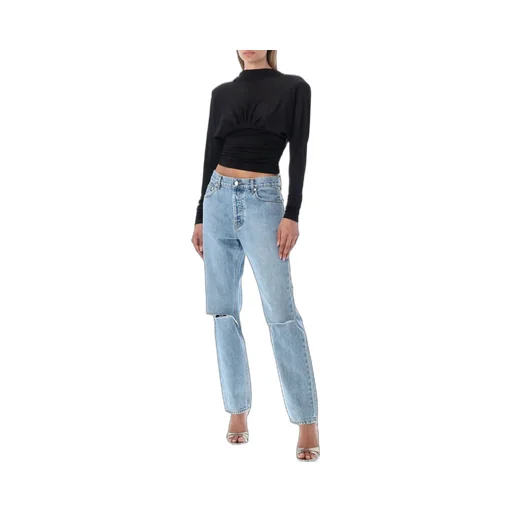 Saint Laurent Backless Long-Sleeved Top