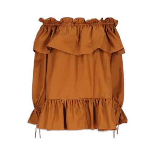 Saint Laurent Ruffled Off-Shoulder Dress