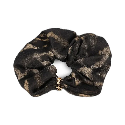 Saint Laurent Cassandre Logo Plaque Scrunchie