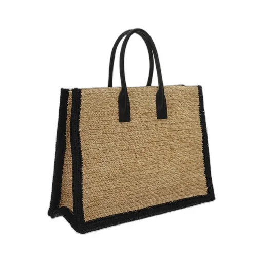 Saint Laurent Logo Embroidered Rive Gauche Tote Bag