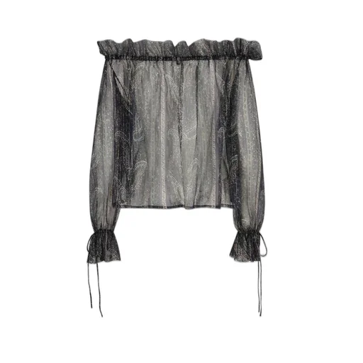 Saint Laurent Ruffled Off-Shoulder Blouse