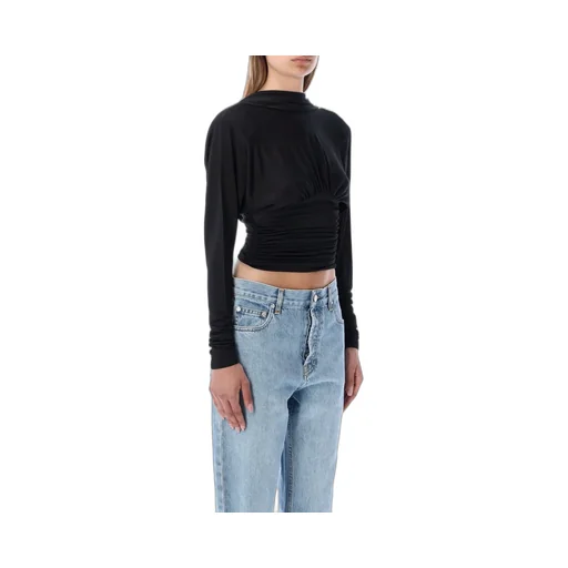 Saint Laurent Backless Long-Sleeved Top