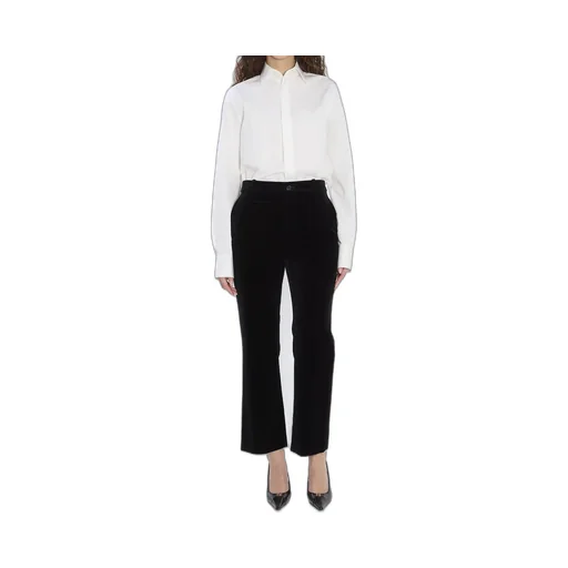 Saint Laurent Mid-Rise Velvet Pants