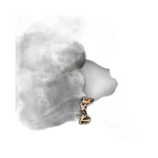Saint Laurent Cassandre Logo Plaque Scrunchie