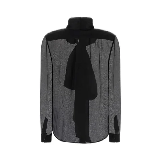 Saint Laurent Pussy-Bow Long-Sleeved Top