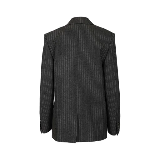 Saint Laurent Double-Breasted Long-Sleeved Jacket