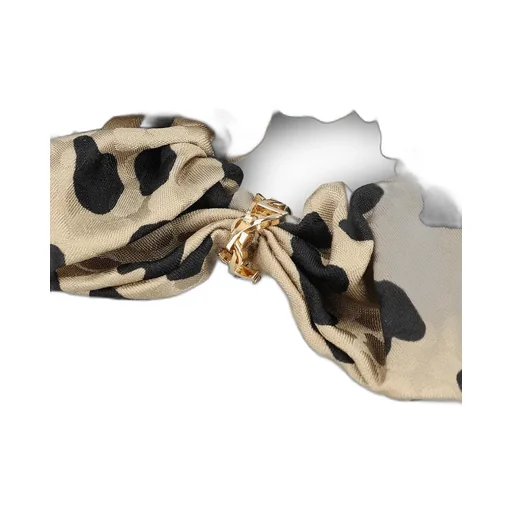 Saint Laurent Cassandre Logo Plaque Scrunchie