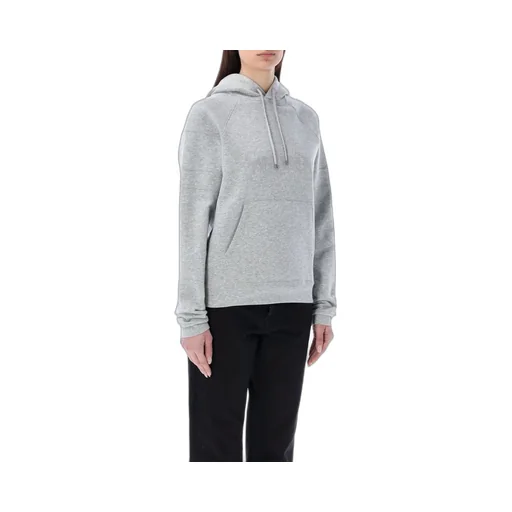 Saint Laurent Logo Embroidered Drawstring Hoodie