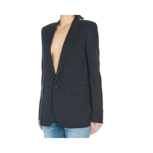 Saint Laurent Single-Breasted Long-Sleeved Blazer