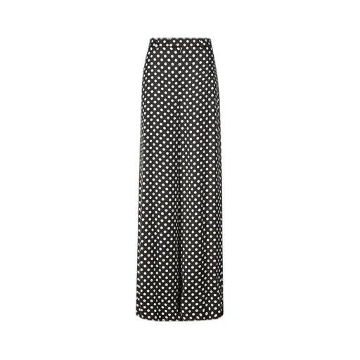 Saint Laurent Polka Dots Printed High Waist Trousers
