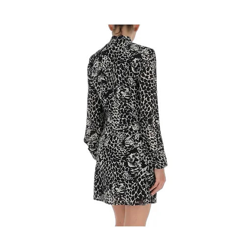 Saint Laurent Printed LavalliÈRe Neckline Dress