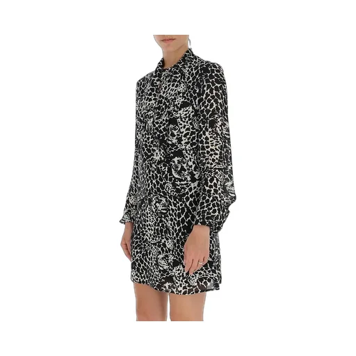 Saint Laurent Printed LavalliÈRe Neckline Dress