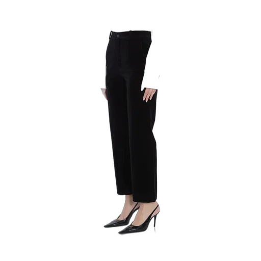 Saint Laurent Mid-Rise Velvet Pants