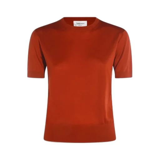Saint Laurent Crewneck Short-Sleeved Jumper