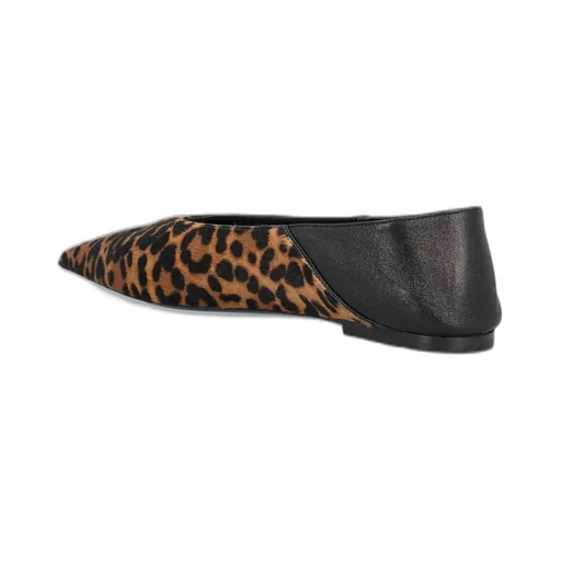 Saint Laurent All-Over Patterned Pointed Toe Flat Shoes