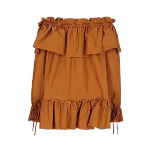 Saint Laurent Ruffled Off-Shoulder Dress