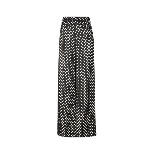 Saint Laurent Polka Dots Printed High Waist Trousers