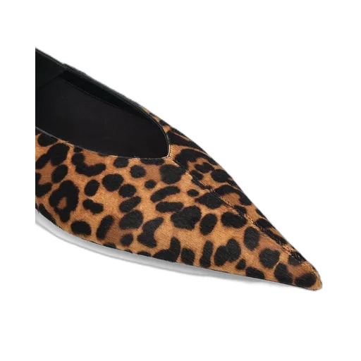 Saint Laurent All-Over Patterned Pointed Toe Flat Shoes