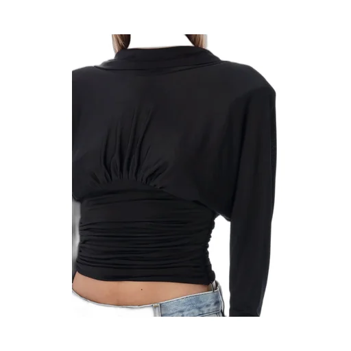 Saint Laurent Backless Long-Sleeved Top