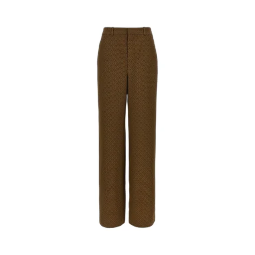 Saint Laurent Medallion Jacquard Mid-Rise Pants