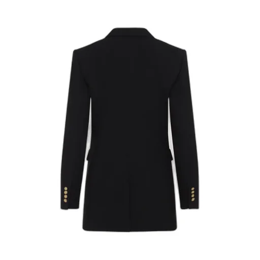 Saint Laurent Double-Breasted Long-Sleeved Jacket