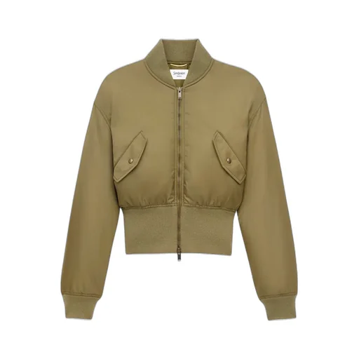 Saint Laurent Zip-Up Padded Bomber Jacket