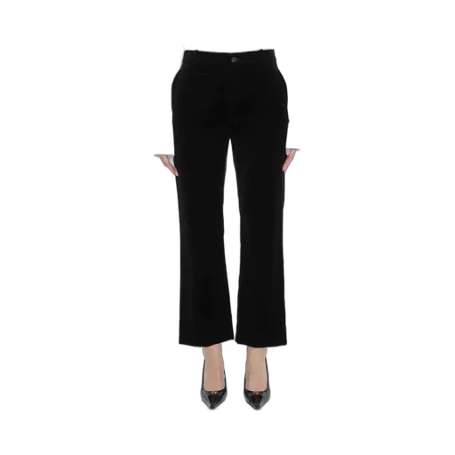 Saint Laurent Mid-Rise Velvet Pants