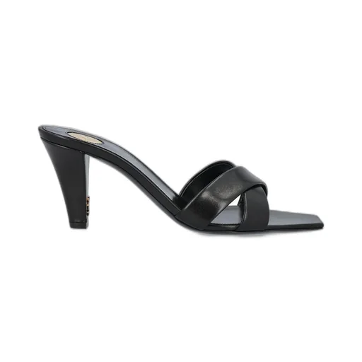 Saint Laurent Jill Crisscrossed Square Toe Mules