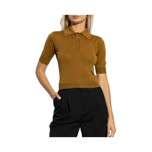 Saint Laurent Cassandre Short-Sleeved Polo Shirt