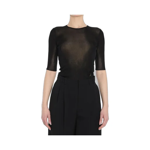 Saint Laurent Cassandre Crewneck Knitted Top