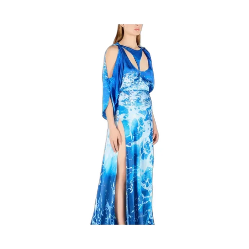 Roberto Cavalli Stretto Di Messina Print Long Dress