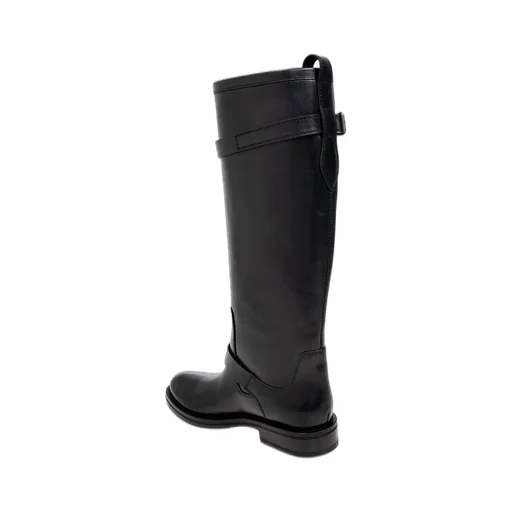 Saint Laurent River Round Toe Buckled Boots