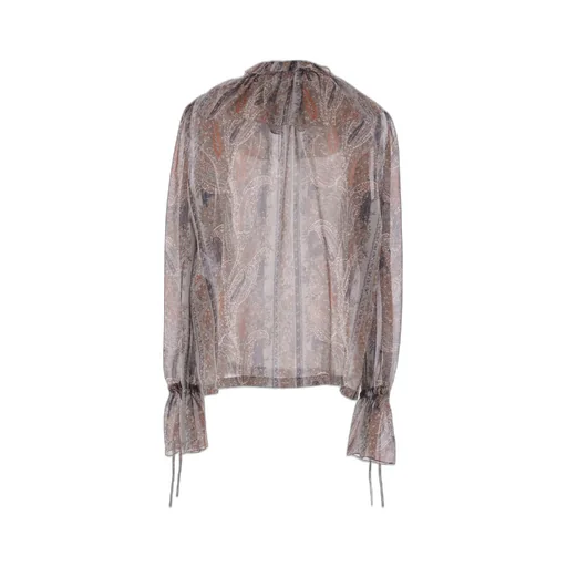 Saint Laurent Paisley Ruffled Blouse