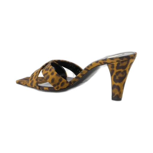 Saint Laurent Jill Leopard Mules