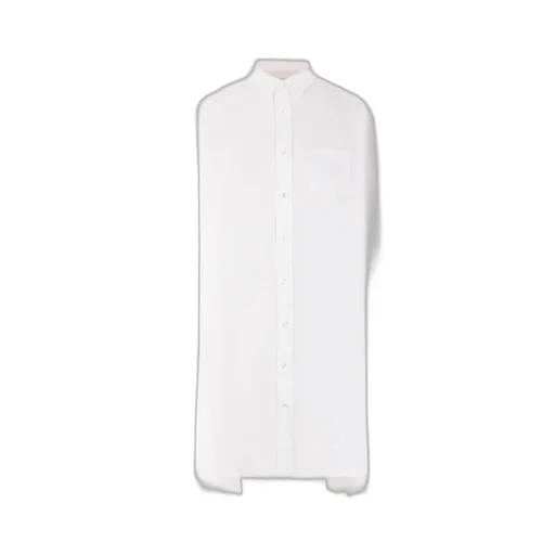 Sacai Pleated Zip Detailed Midi Shirt Dress