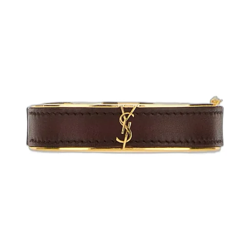 Saint Laurent Cassandre Logo Plaque Bracelet