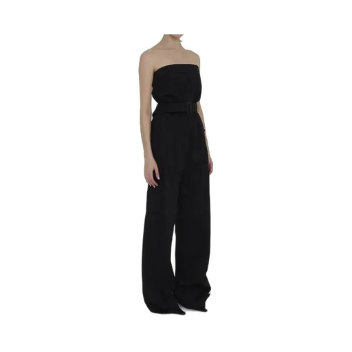 Saint Laurent Cassandre Strapless Jumpsuit