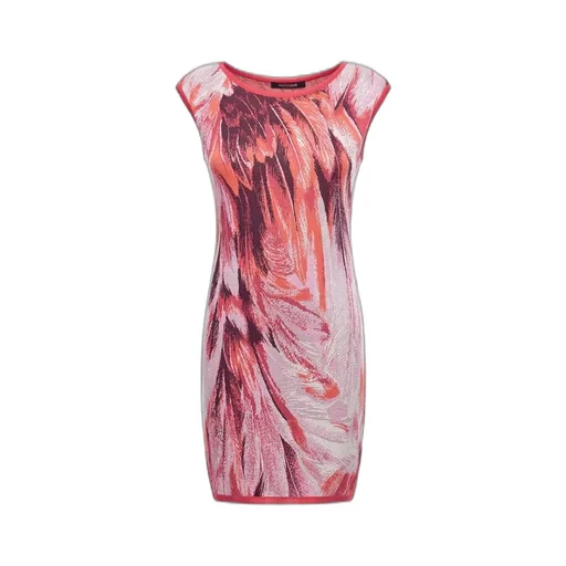 Roberto Cavalli Feathers Print Mini Dress