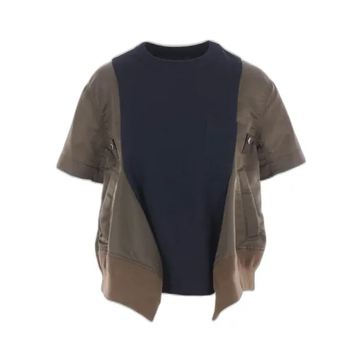Sacai Panel Detailed Crewneck T-Shirt