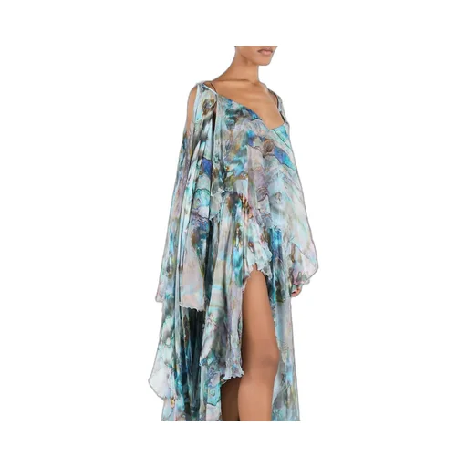 Roberto Cavalli Mermaid Print Long Dress