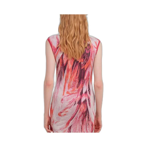Roberto Cavalli Feathers Print Mini Dress