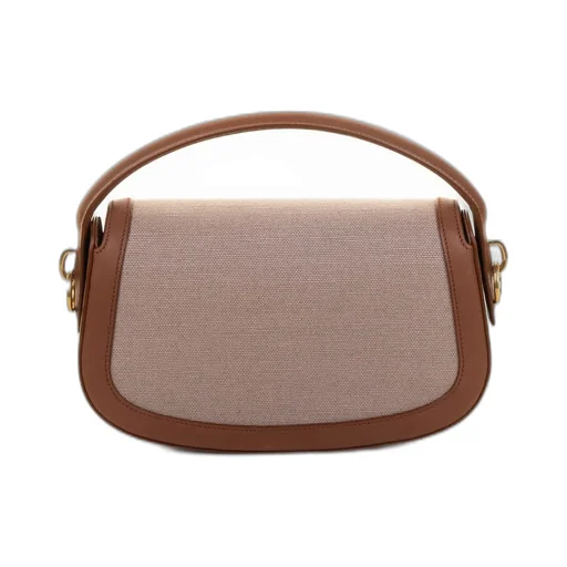 Saint Laurent Logo Plaque Foldover Top Tote Bag