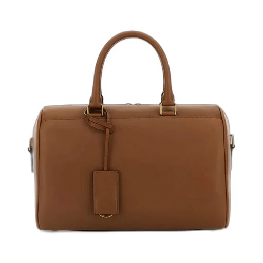 Saint Laurent Logo Debossed Zip-Up Tote Bag
