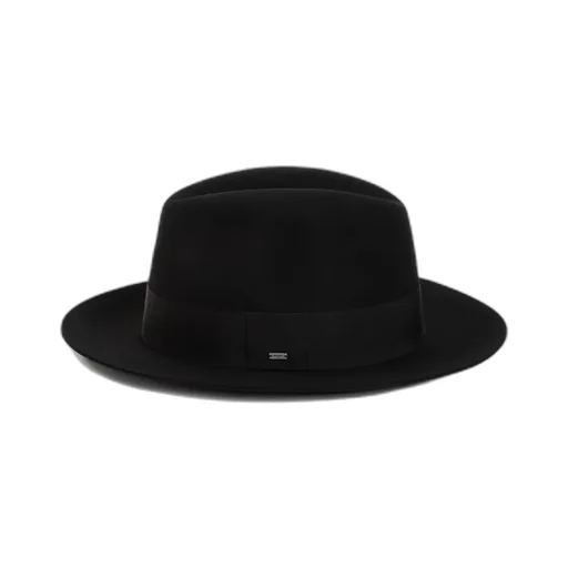 Saint Laurent Logo Plaque Fedora Hat