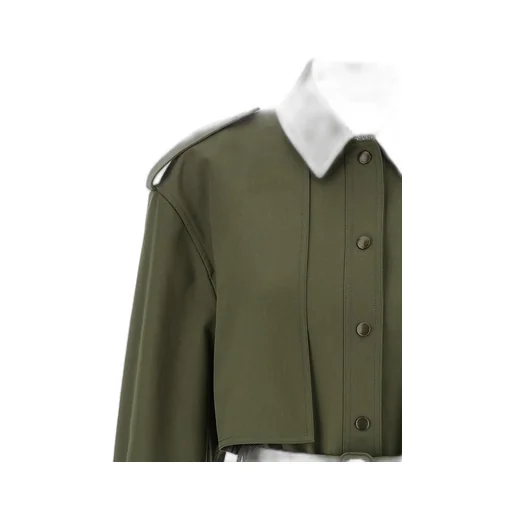 Saint Laurent Sahariana Button-Up Belted Jacket