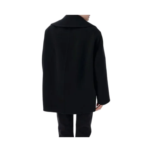 Saint Laurent Double-Breasted Long-Sleeved Peacoat