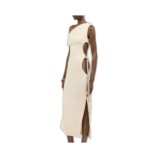 Roberto Cavalli Cut-Out One-Shoulder Midi Dress