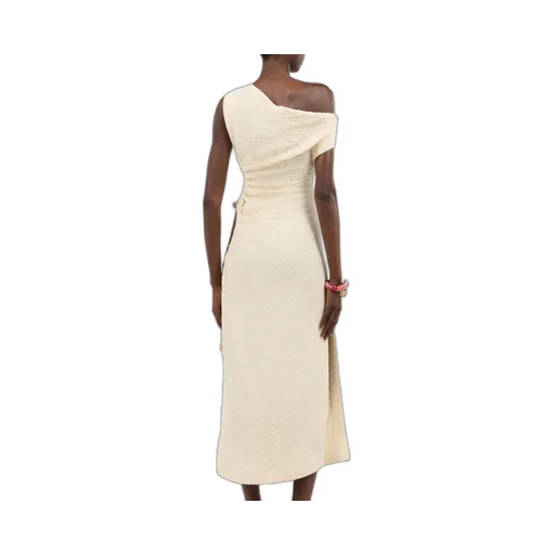 Roberto Cavalli Cut-Out One-Shoulder Midi Dress
