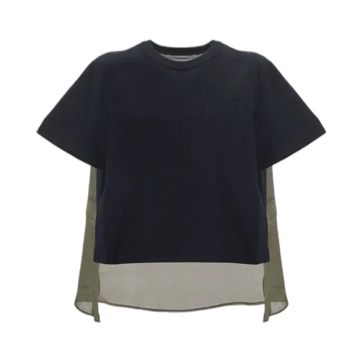 Sacai Semi-Sheer Panelled T-Shirt