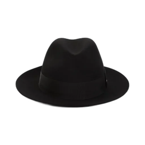 Saint Laurent Logo Plaque Fedora Hat